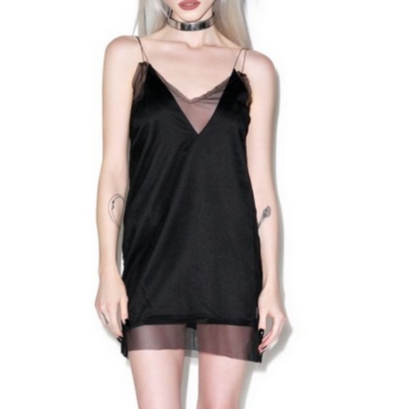 UNIF XS black mesh sheer mini dress - Picture 8 of 8
